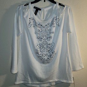 INC INTERNATIONAL CONCEPTS- Gorgeous! Jeweled Sweater